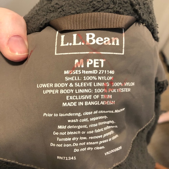 Ll bean spring ladies fleece lined coat size medium pet - Picture 6 of 7